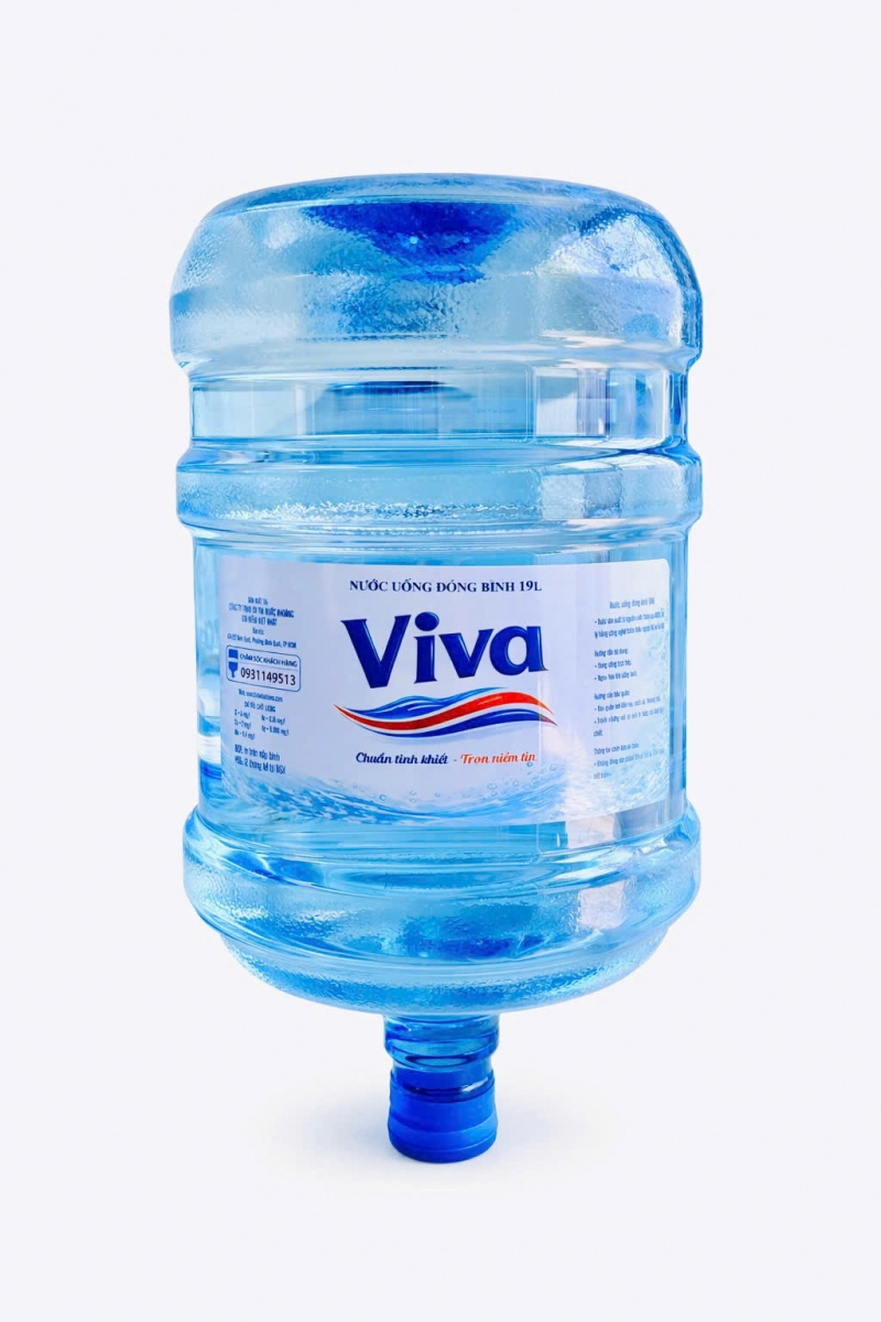 Nước tinh khiết Viva Water 19 lít bình úp